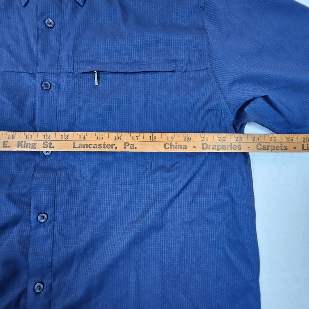 Lot of 2 The North Face Mens XL Hiking Shirts Short Sleeve Ripstop Blue Grey